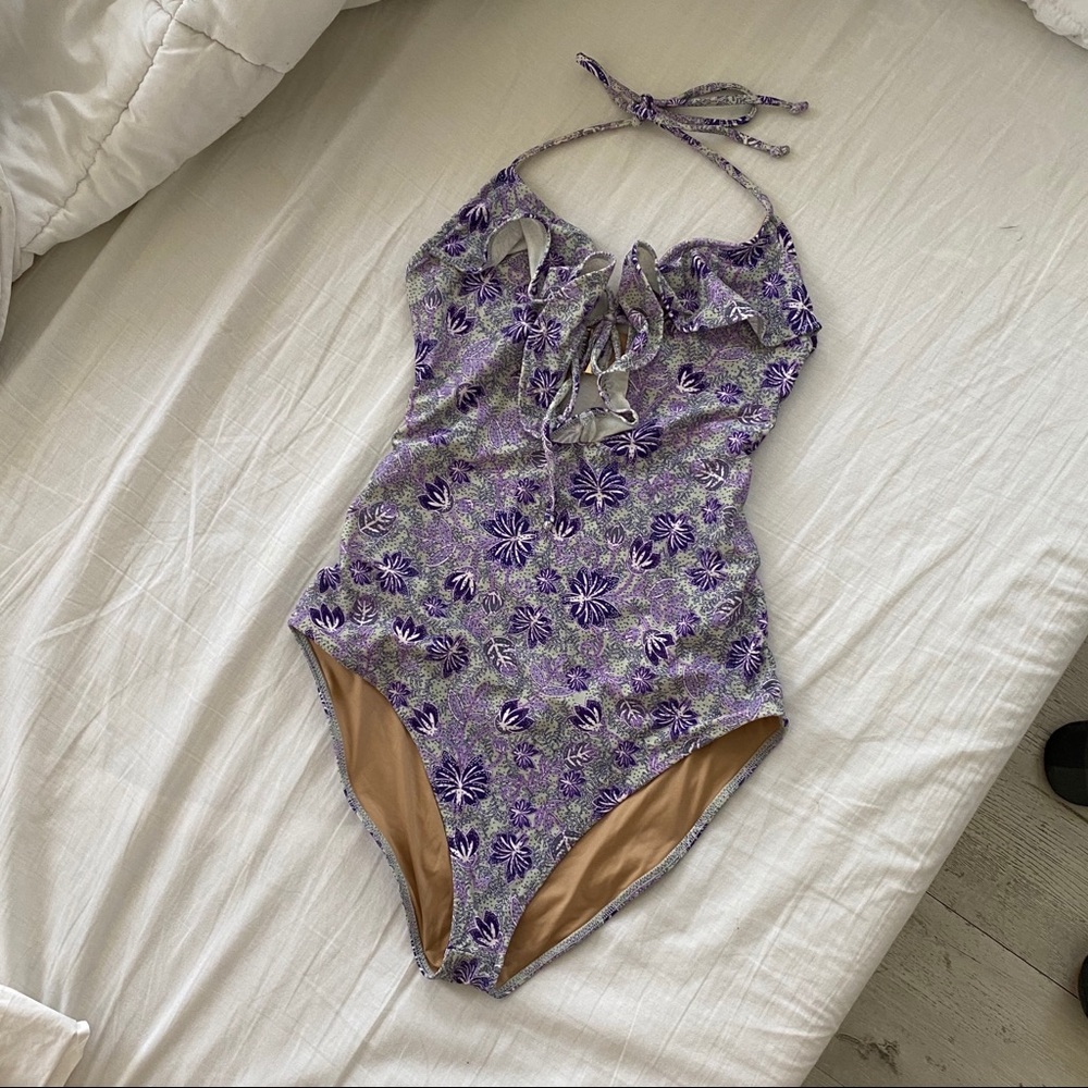 For Love and Lemons printed one piece swim